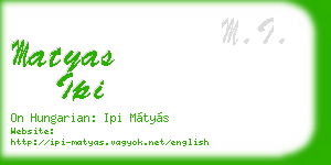 matyas ipi business card